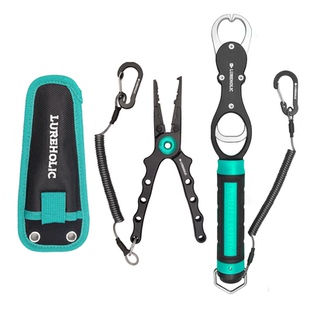 Lureholic带秤控鱼器 控大物 铝合金路亚钳 套装 取钩摘钩抓鱼夹