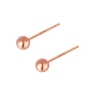 999纯银养耳洞耳棒简约耳钉女睡觉免摘ins风玫瑰金耳环百搭小耳饰