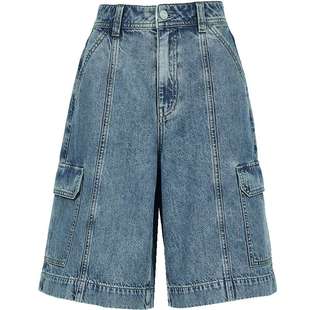 ONLY2026春季新款酷感个性工装风口袋装饰设计高腰短裤牛仔裤女