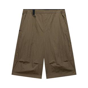 美特斯邦威七分裤男2026夏季新款潮流宽松户外纯色休闲直筒裤子