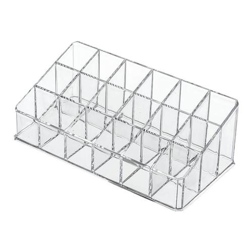 透明加深口红收纳盒化妆护肤品唇膏釉彩桌面收纳盒口红格展示架