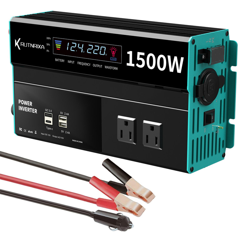 DOXIN1500W多功能逆变器 12V-220V伏电源转换器 24V220V 车载排插