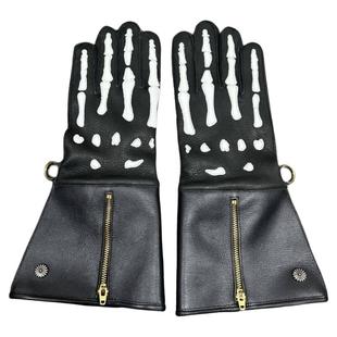 美国骑警长款骑行巡航鹿皮手套摩托车机车手套保暖冬季复古皮手套