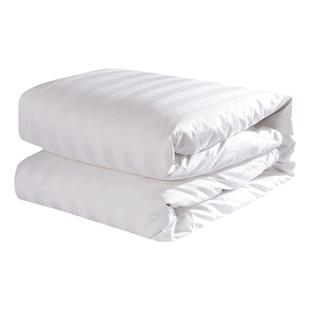 宾馆酒店单件被套全棉加密白色系带飞边缎条被套双针绳子被罩民宿