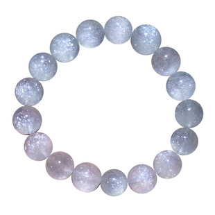 天然薄荷绿草莓晶手链冰透大颗粒水晶手串清新饰品礼物情侣款配饰