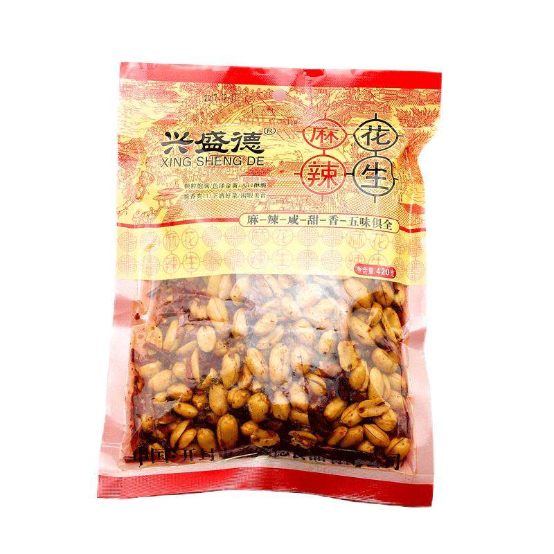 开封兴盛德麻辣花生420g×6袋官方正品五香花生米下酒菜河南特产