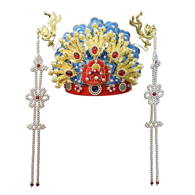 凤冠头饰新娘明制汉服发冠古装汉婚发饰品中式婚礼头冠皇后大婚新