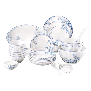 玛戈隆特水岸花影新中式风餐具复古风餐具轻奢风餐具中国风面碗