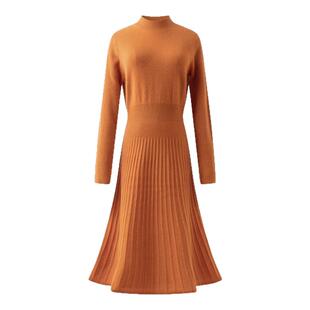 美丽出彩纯羊毛鱼尾裙秋冬优雅气质收腰长裙女高腰针织包臀连衣裙