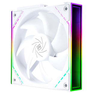 利民TL-M12QW 12cm白色机箱风扇积木风扇无线拼接ARGB风扇静音
