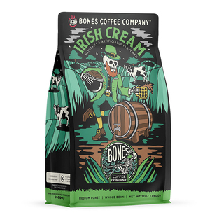 Bones Coffee-白骨咖啡 IrishCream 爱尔兰奶油调味咖啡豆粉 340g