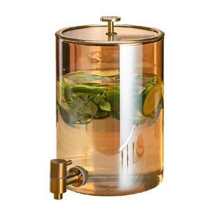 格娜斯高颜值带龙头冷水壶玻璃泡饮料桶耐高温家用水果茶凉水瓶