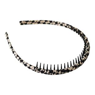 韩国防滑发卡发箍女带齿压发气质豹纹碎发卡外出复古发捆洗脸头箍