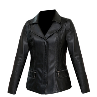 年轻女人皮衣外套2026新款妈妈春秋外套中年妇女PU皮夹克洋气显瘦