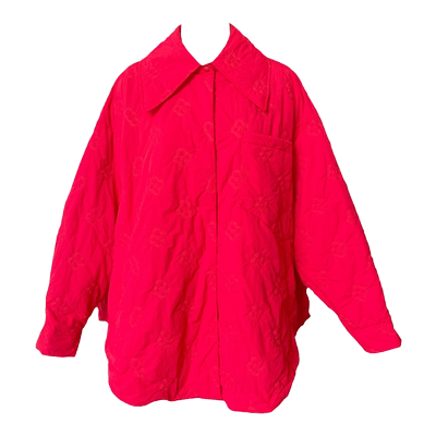 哑光质感细腻衬衫款绗棉棉服