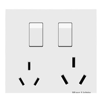 Marclichte六孔三三插座带开关