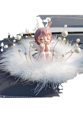 网红可爱天使女孩娃娃汽车内家居装饰品摆件车载创意车饰用品女神