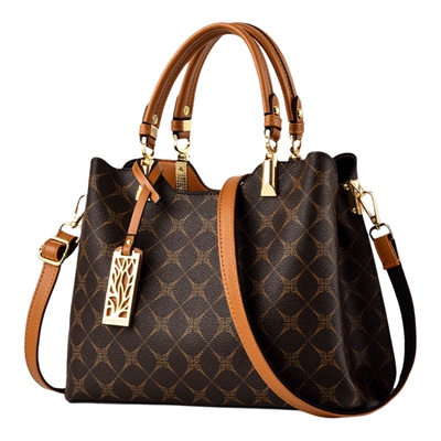 大容量托特包真皮女包2026新款气质高级感女士老花单肩斜挎手提包