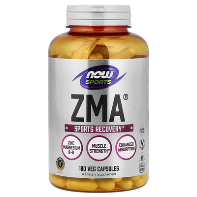 NowFoods诺奥ZMA锌镁运动修复补充胶囊健身搭档肌肉修护维持强度