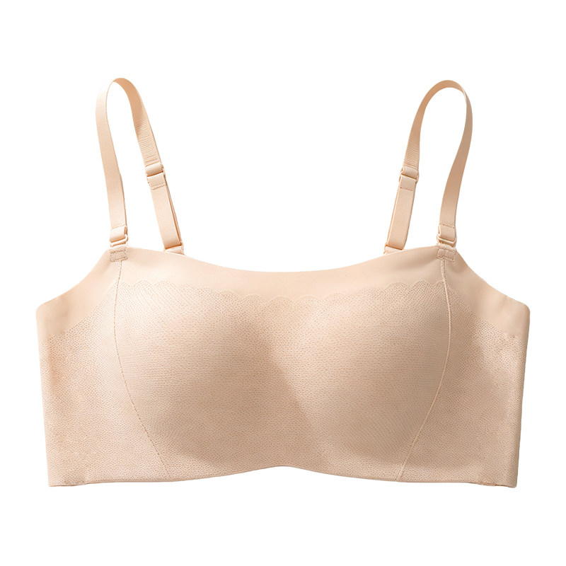 西维娅百搭抹胸防走光面美背可拆卸肩带聚拢收副乳含蚕丝无痕文胸