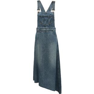 ONLY夏季个性设计感中长款背带裙牛仔连衣裙女|124342021