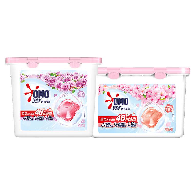 【炸烈双11】奥妙洗衣凝珠乌木玫瑰70颗*2+春日桃桃50颗