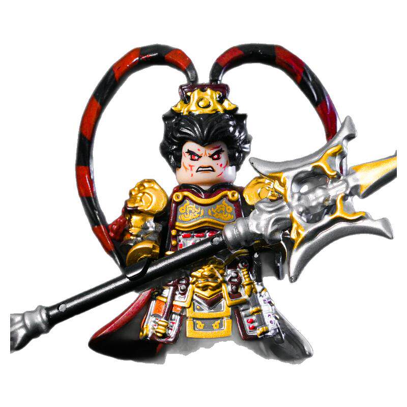 吕布三国五虎将古代哪吒适用乐高第三方机甲积木人仔男孩玩具人偶