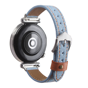 适用华为watchgt4手表带系列gt5/6新款牛仔女士3腕表watch4智能手表链3pro女款表链41mm真皮女式2高级感1荣耀