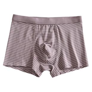 【日单余料！高弹透气！外贸尾货】简约条纹吸汗裤头平角裤内裤男