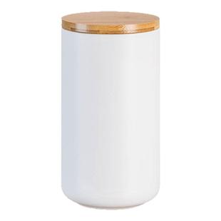 陶瓷茶叶罐防潮家用大容量咖啡杂粮储存罐实木盖子厨房收纳密封罐