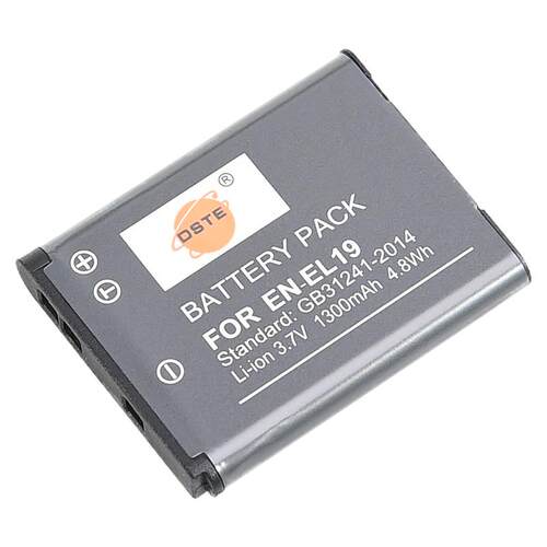 蒂森特EN-EL19 CCD相机电池适用尼康S100 S2500 S2600 S6900 S3100 S3200 S6600 S6800充电器