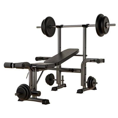 LBK多功能一体可折叠举重床卧推架男杠铃套装卧推凳健身器材家用