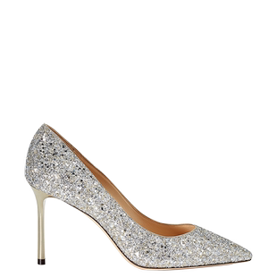 [新年礼物]JIMMY CHOO/ROMY/LOVE 女士经典闪粉浅口高跟鞋婚鞋JC