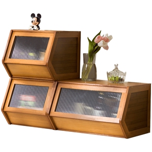 桌面收纳盒带盖大容量零食杂物整理筐盒子奶油风玩文具衣服收纳箱