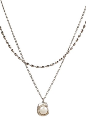 今饰有约纯银女简约项链