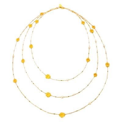 justgold镇金店荷香套链项链黄金