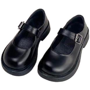 女童小皮鞋2025春秋新款英伦风公主鞋黑色软底儿童演出玛丽珍单鞋