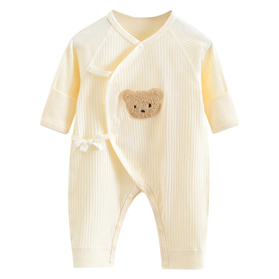 超显白上镜新生婴儿儿衣服秋冬套装满月初生男女宝宝5259码连体衣