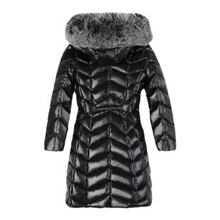 高端羽绒服女中长款超厚加厚修身显瘦气质黑色亮面狐狸大毛领冬季