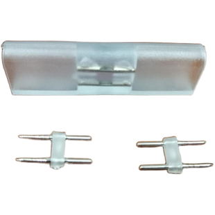 LED柔性霓虹灯中间接前接线配件七彩RGB接头220V灯带插针专用插头