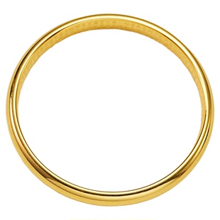 金包银亮面泥鳅背内心经手镯女足金包银实心不掉色黄金店同款送礼