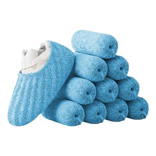 百草园鞋套一次性室内机房学生待客防水无纺布加厚耐磨防尘滑脚套