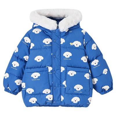 蓝狗25FW冬季连帽可爱儿童羽绒服