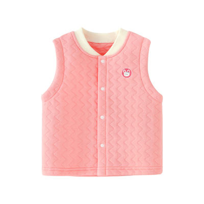 女童马甲夹棉秋冬季保暖加厚外套