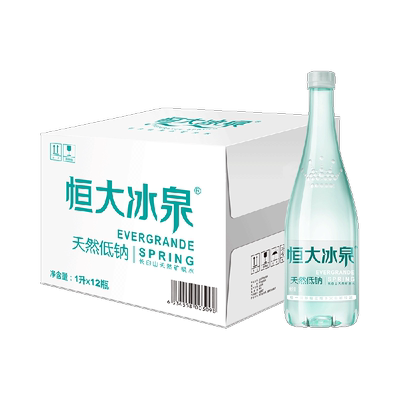 恒大冰泉天然低钠饮用水1L×12瓶
