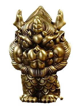 铜臻黄铜迷你麒麟小摆件