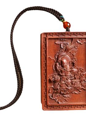 天然雷击枣木雷神挂件吊坠