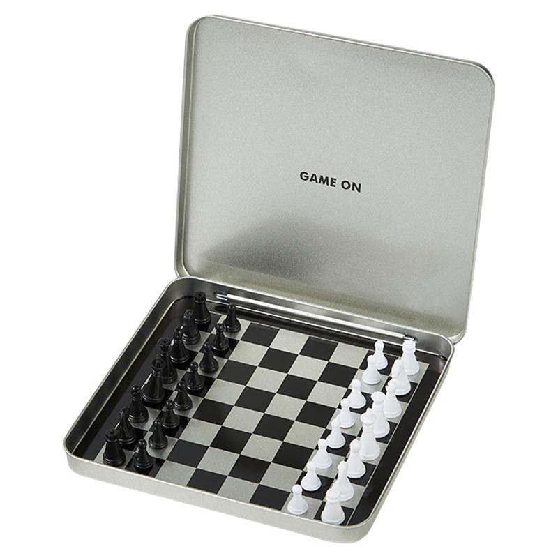 mini便携折叠金属国际象棋套装