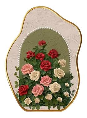 古风珍珠玫瑰斗柜摆台装饰画