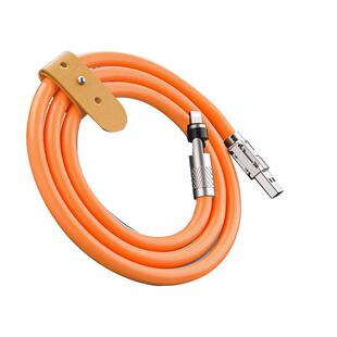 森达升540°旋转磁吸数据线120W超级快充type-c适用华为安卓oppo苹果手机三合一充电器线6A闪充弯头磁铁车载